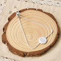 Initial Friendship Bracelet Letter B Created with Zircondia® Crystals