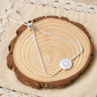 Initial Friendship Bracelet Letter D Created with Zircondia® Crystals