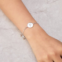 Initial Friendship Bracelet Letter F Created with Zircondia® Crystals