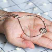 Initial Friendship Bracelet Letter H Created with Zircondia® Crystals