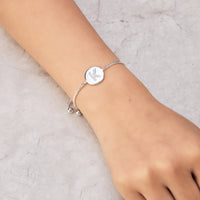 Initial Friendship Bracelet Letter K Created with Zircondia® Crystals