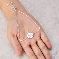 Initial Friendship Bracelet Letter M Created with Zircondia® Crystals