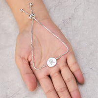 Initial Friendship Bracelet Letter R Created with Zircondia® Crystals