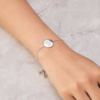 Initial Friendship Bracelet Letter S Created with Zircondia® Crystals