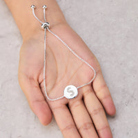 Initial Friendship Bracelet Letter S Created with Zircondia® Crystals