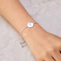 Initial Friendship Bracelet Letter T Created with Zircondia® Crystals