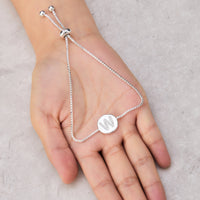 Initial Friendship Bracelet Letter W Created with Zircondia® Crystals