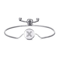 Initial Friendship Bracelet Letter X Created with Zircondia® Crystals