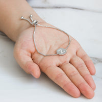 Initial Friendship Bracelet Letter Z Created with Zircondia® Crystals