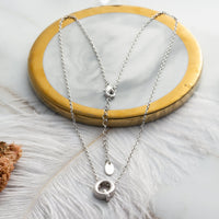 Initial Necklace Letter Q Created with Zircondia® Crystals