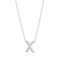 Initial Necklace Letter X Created with Zircondia® Crystals