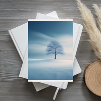 Serene Snowfall A5 Hardcover Journal – Tranquil Winter Design for Thoughtful Writing