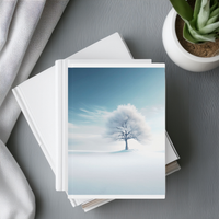 Winter Calm A5 Hardcover Journal – Peaceful Snow Landscape Notebook for Daily Writing