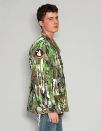 Splatter Painted Jacket in Khaki