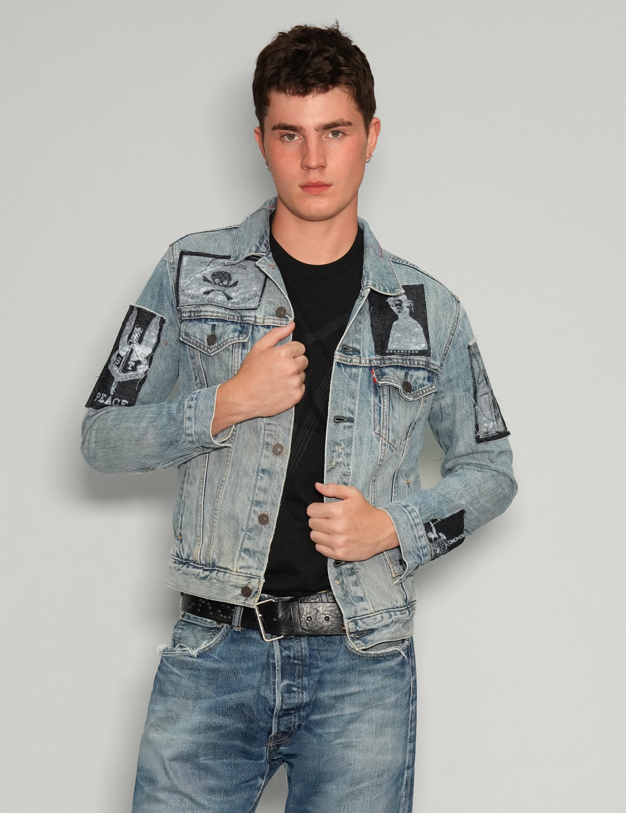 Vintage Patched Denim Jacket