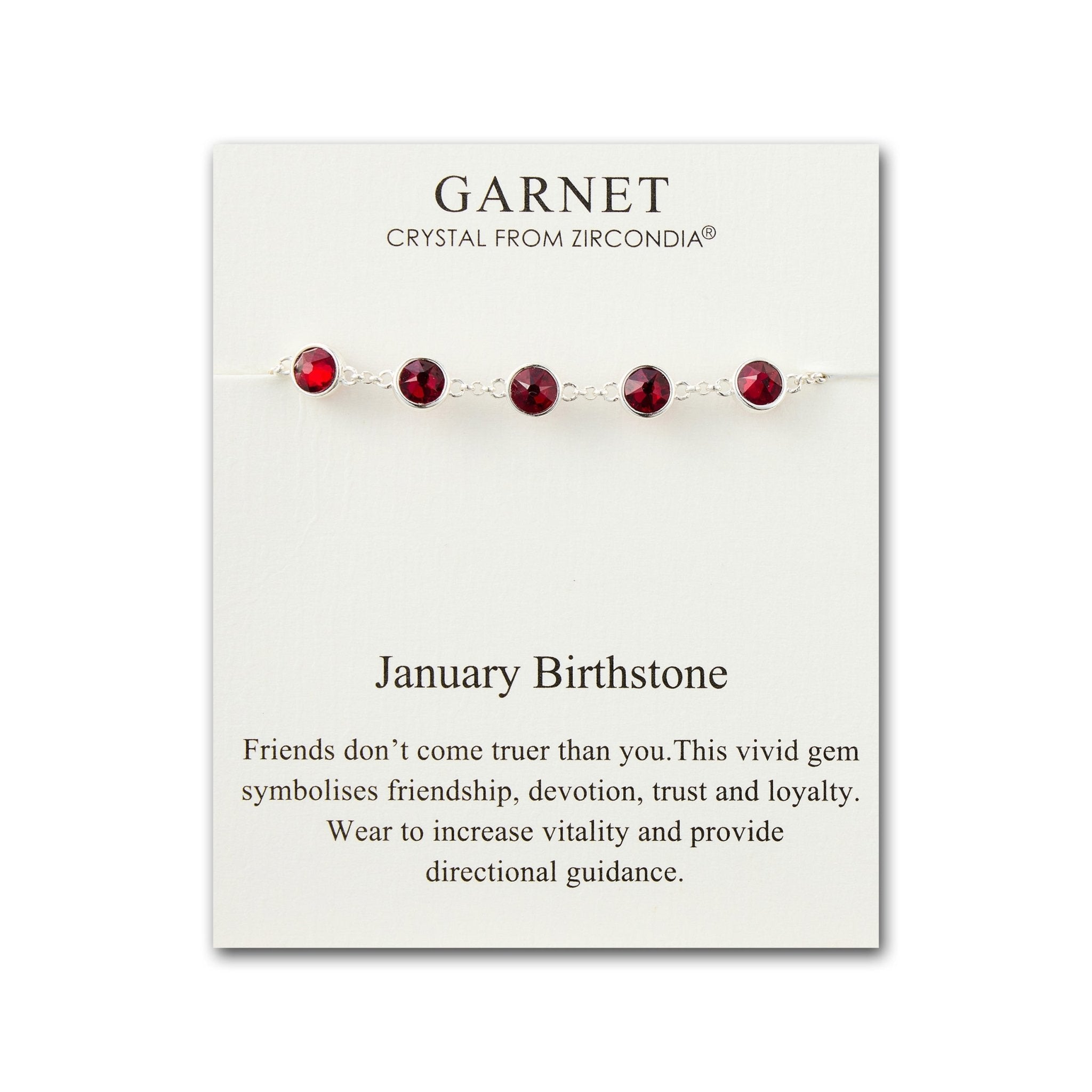 January Birthstone Bracelet Created with Garnet Zircondia® Crystals