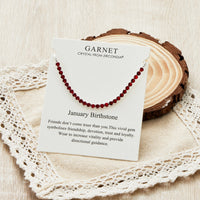 January Birthstone Friendship Bracelet with Garnet Zircondia® Crystals