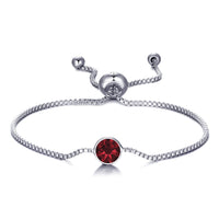 January (Garnet) Birthstone Bracelet Created with Zircondia® Crystals
