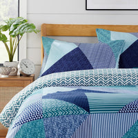 Jasper Teal Durable Printed Duvet Cover Set with Button Closure by OLIVIA ROCCO - Elegant Bedroom Decor in Single, Double, and King Sizes - Premium Polyester