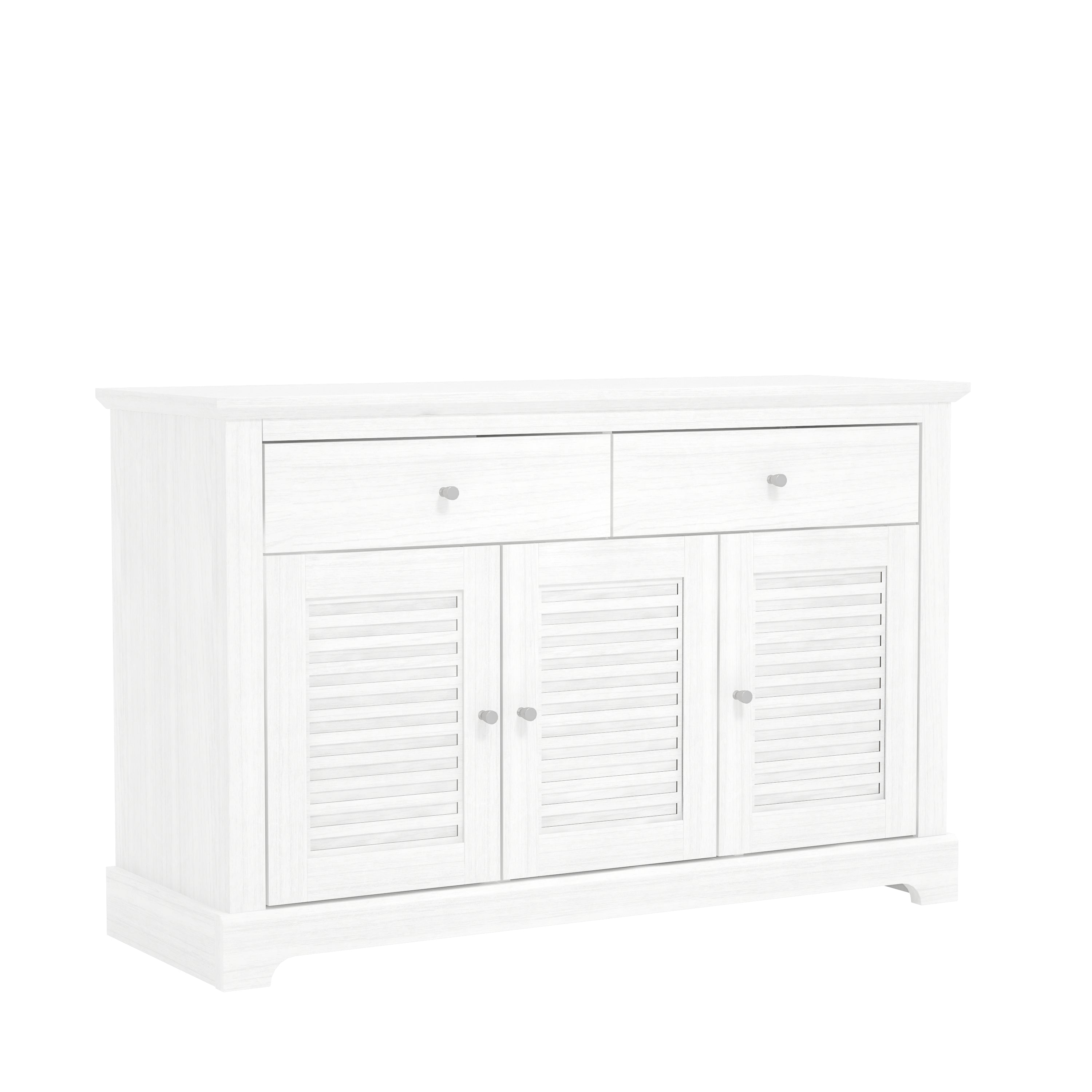 Salcombe Large Sideboard White 3 Doors 4 Shelves 2 Drawers
