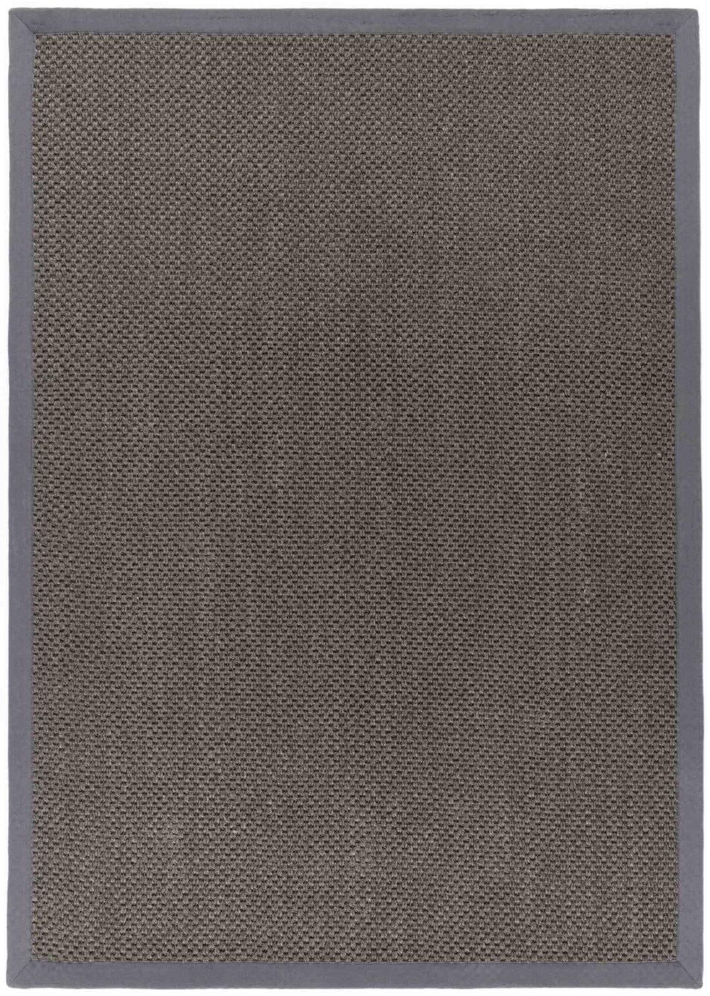 Bordered Dark Grey Non-Slip Sisal Rug