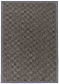 Bordered Dark Grey Non-Slip Sisal Rug