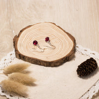 July Birthstone Drop Earrings Created with Ruby Zircondia® Crystals