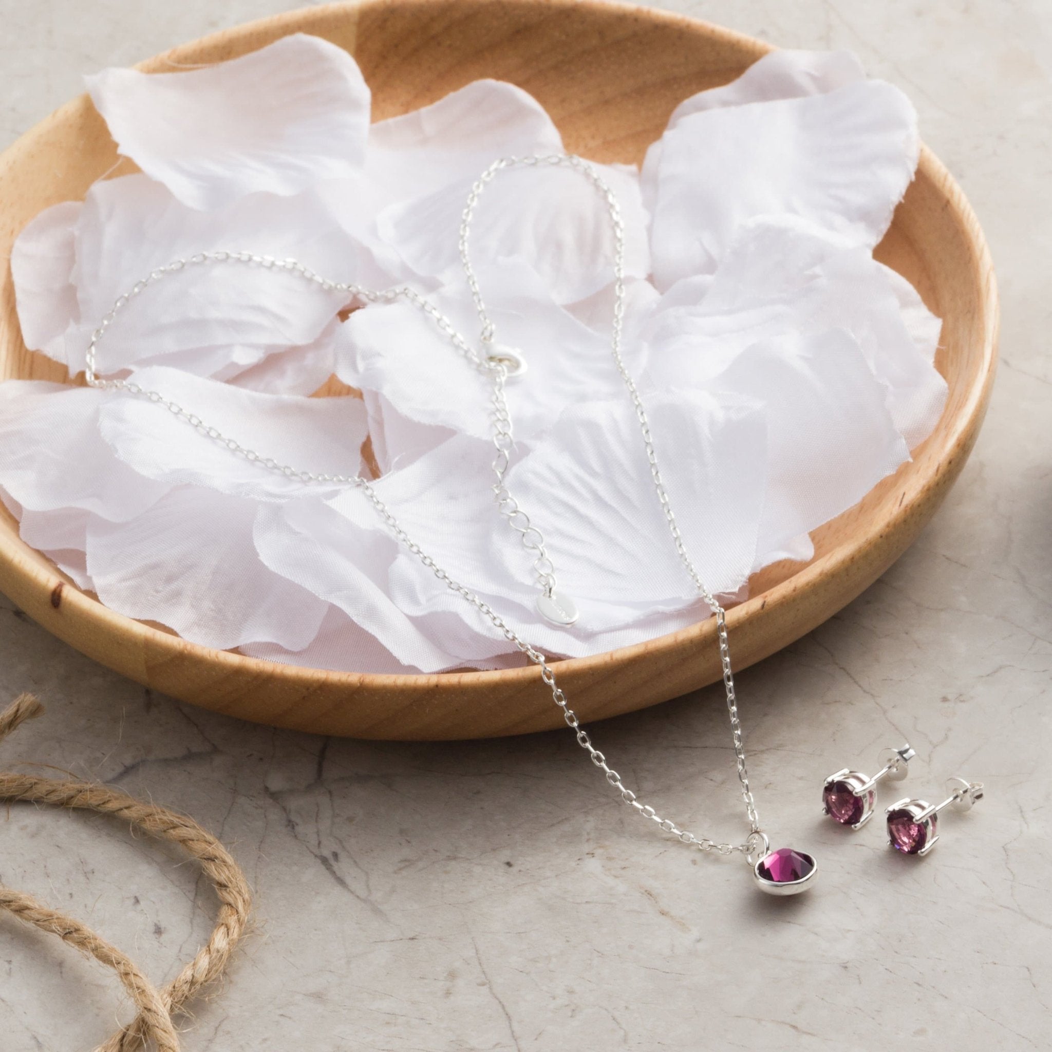 June (Alexandrite) Birthstone Necklace & Earrings Set Created with Zircondia® Crystals