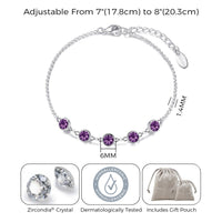 June Birthstone Bracelet Created with Alexandrite Zircondia® Crystals
