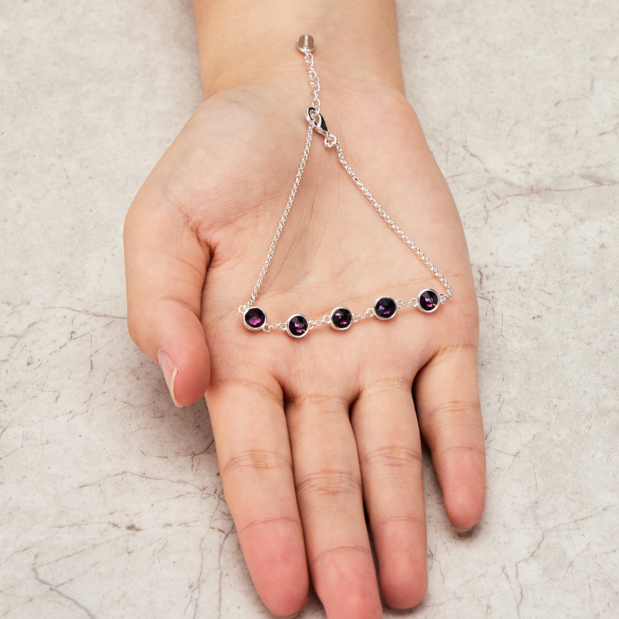 June Birthstone Bracelet Created with Alexandrite Zircondia® Crystals