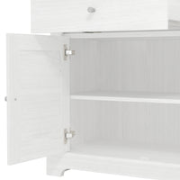Salcombe Large Sideboard White 3 Doors 4 Shelves 2 Drawers