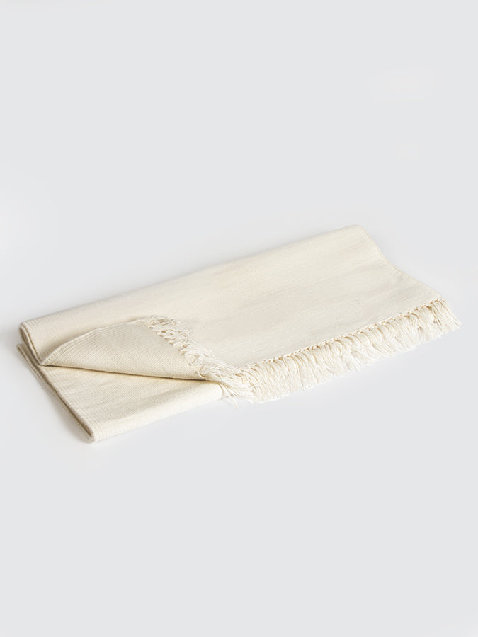 Yoga Studio Organic Cotton Yoga Mat (Rug) - Natural White