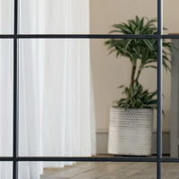 Kyō - Full Length Black Metal Rectangle Lattice Grid Mirror - 180cm x 105cm
