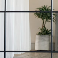 Kyō Large Black Metal Lattice Window Mirror - 200cm x 120cm