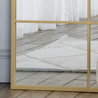 Kyō Gold Metal Rectangle Lattice Grid Mirror - Full Length 180cm x 90cm