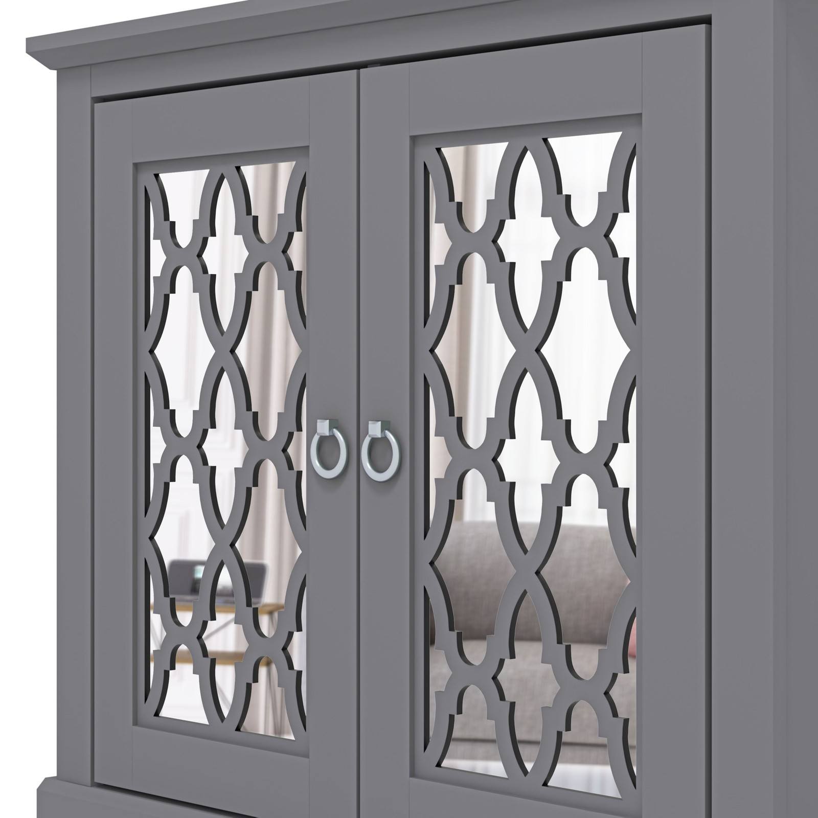 Honition Sideboard Grey 2 Doors 2 Shelves