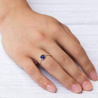 Lapis Adjustable Ring with Quote Card