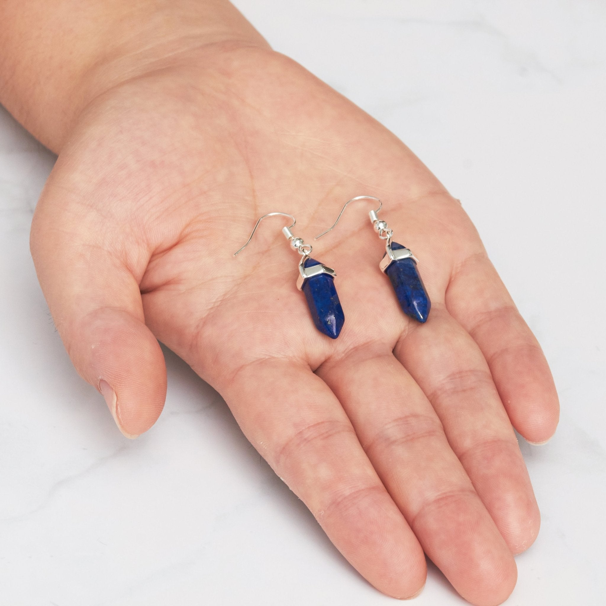Lapis Gemstone Drop Earrings