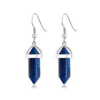 Lapis Gemstone Drop Earrings with Quote Card