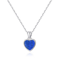 Lapis Gemstone Heart Necklace