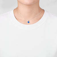 Lapis Gemstone Heart Necklace