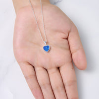 Lapis Gemstone Heart Necklace