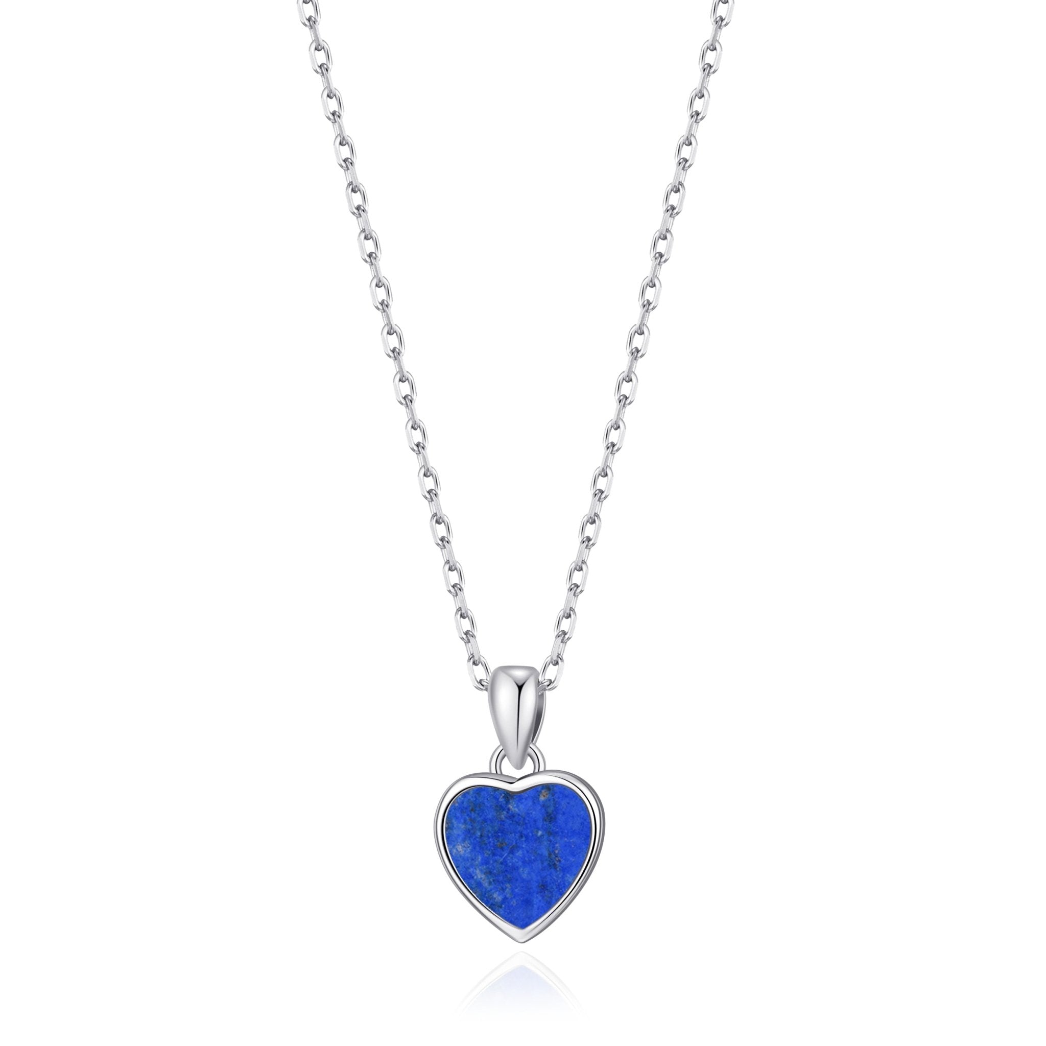 Lapis Gemstone Heart Necklace