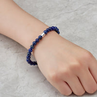 Lapis Lazuli Gemstone Stretch Bracelet for Women