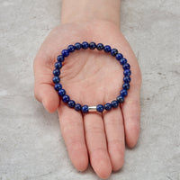 Lapis Lazuli Gemstone Stretch Bracelet for Women