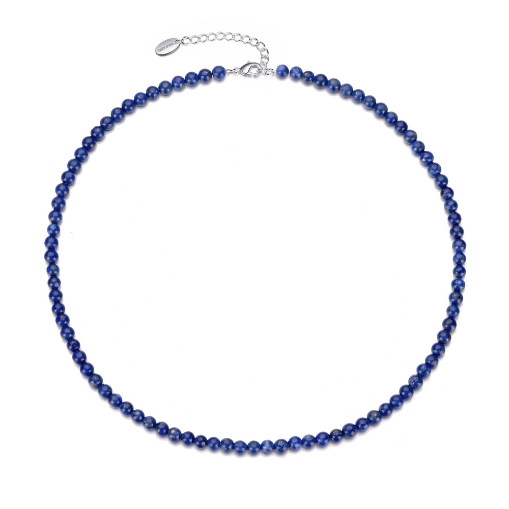 Lapis Mini Beaded Gemstone Necklace