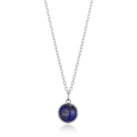 Lapis Necklace with Quote Card