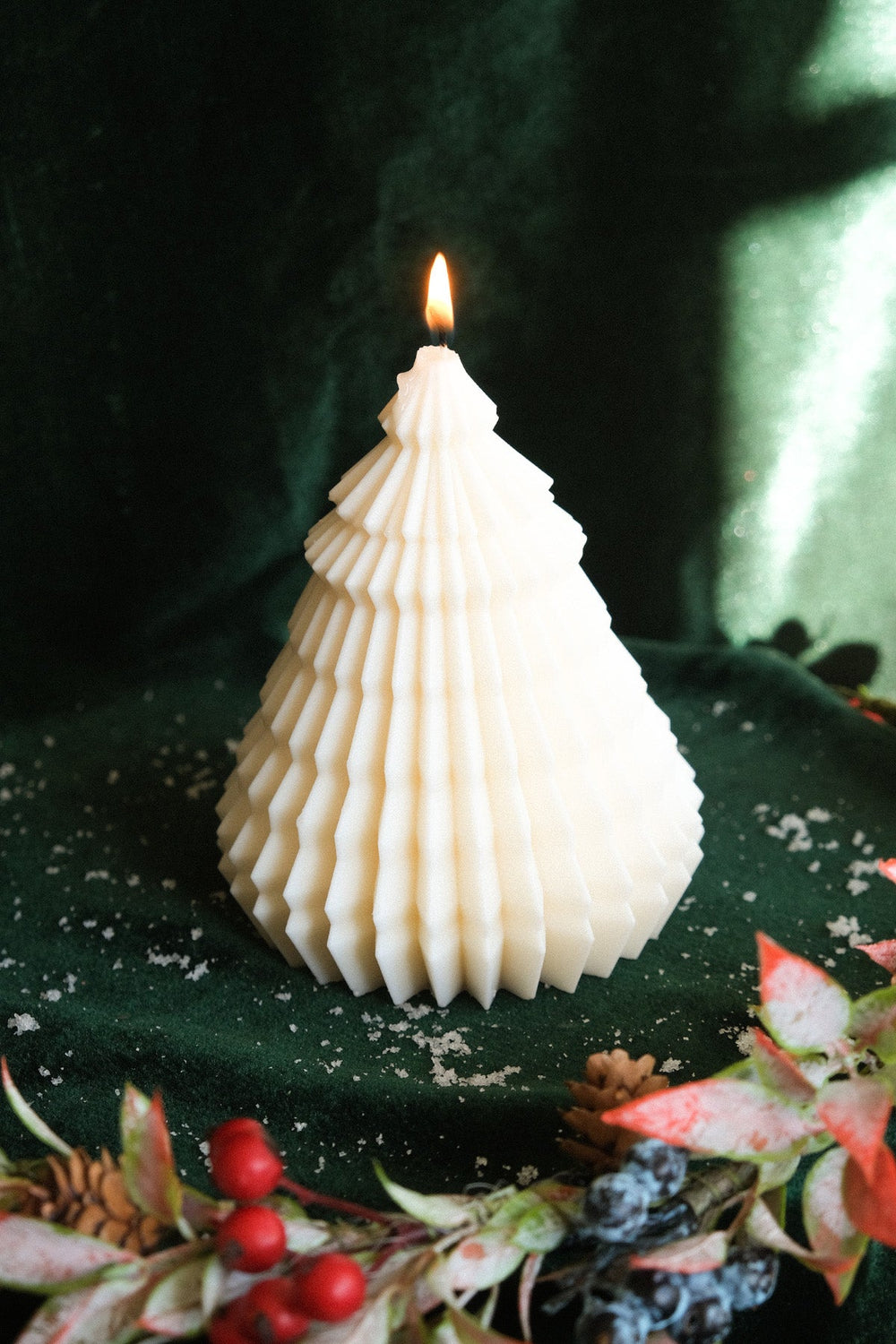 Origami Christmas Tree Candle