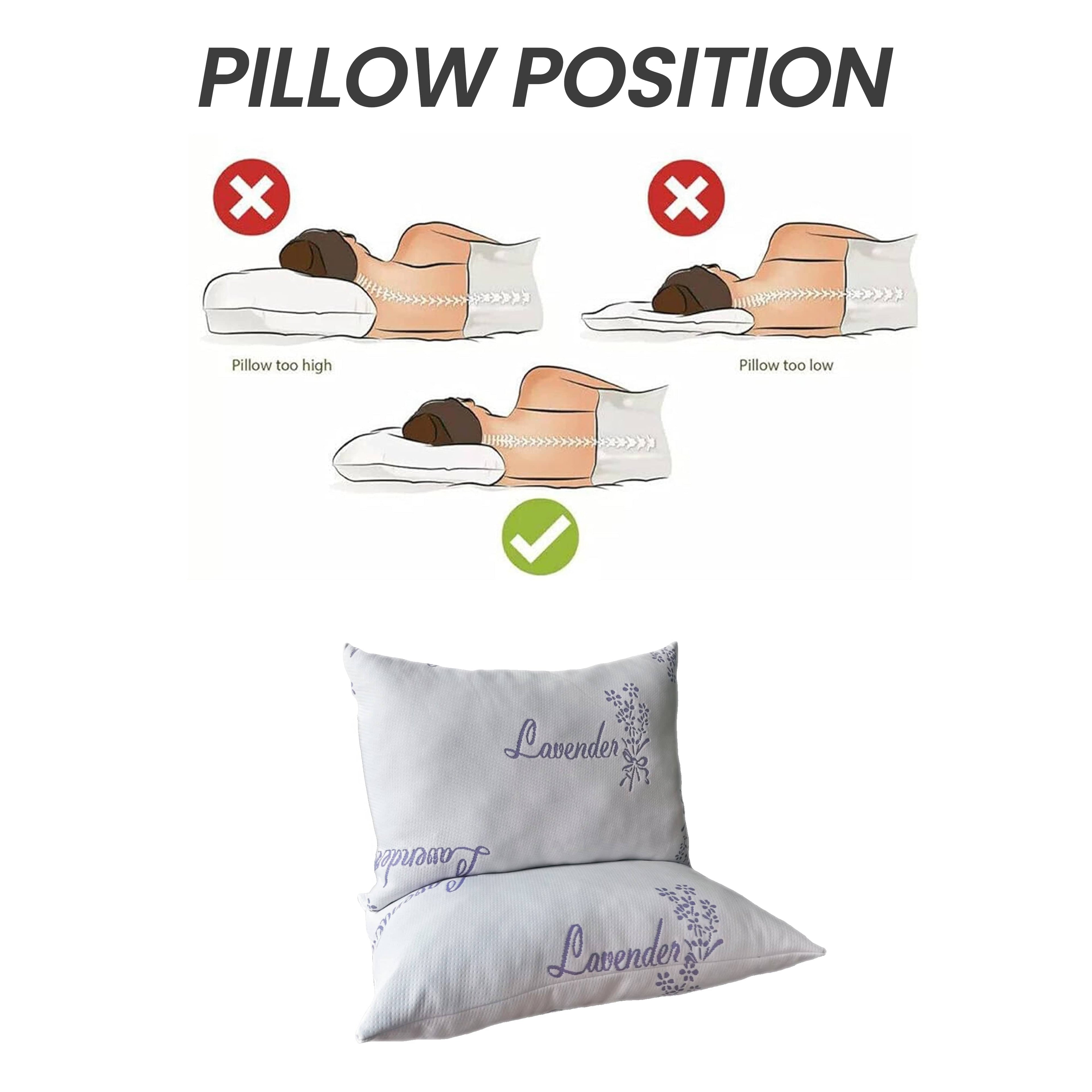 Lavender Infused Unique Hotel Pillow Hypoallergenic Microfibre Luxury Premium Fibre Filling for Superior Comfort and Support by OLIVIA ROCCO