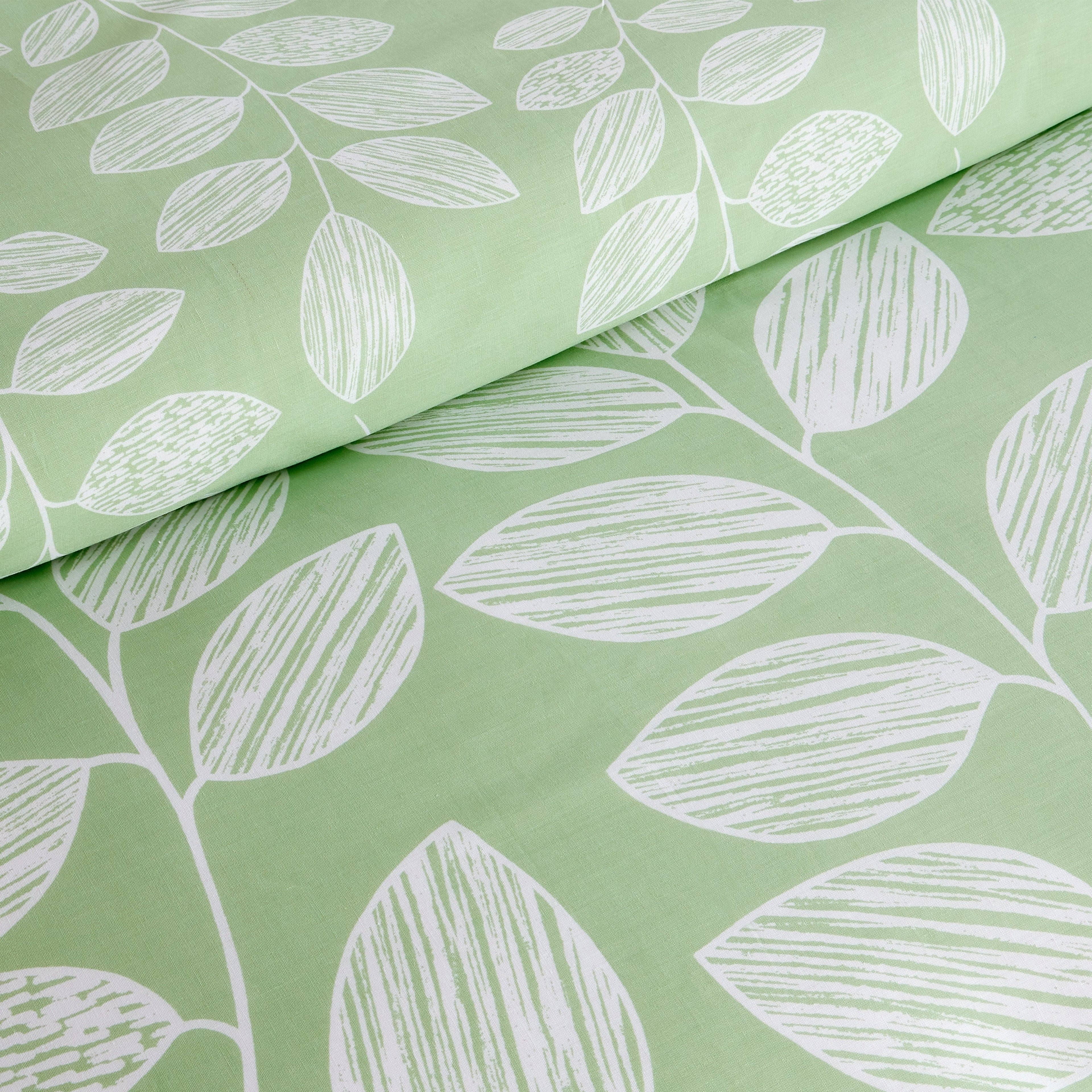 Leaf Print Reversible Cotton Rich Duvet Cover Set with Pillowcases Nature Inspired Bedding in Black and Gray All Sizes OEKO-TEX Certified by OLIVIA ROCCO